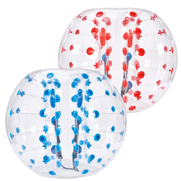 Oppustelige Bumper Balls, 150x120 cm, Rød & Blå, PVC