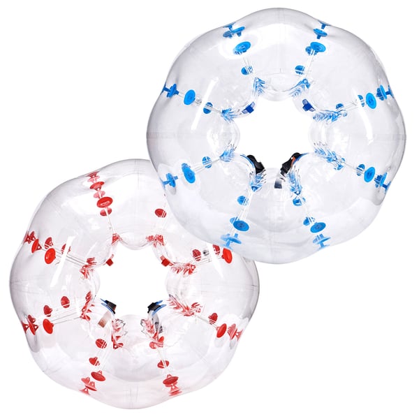 Oppustelige Bumper Balls, 150x120 cm, Rød & Blå, PVC