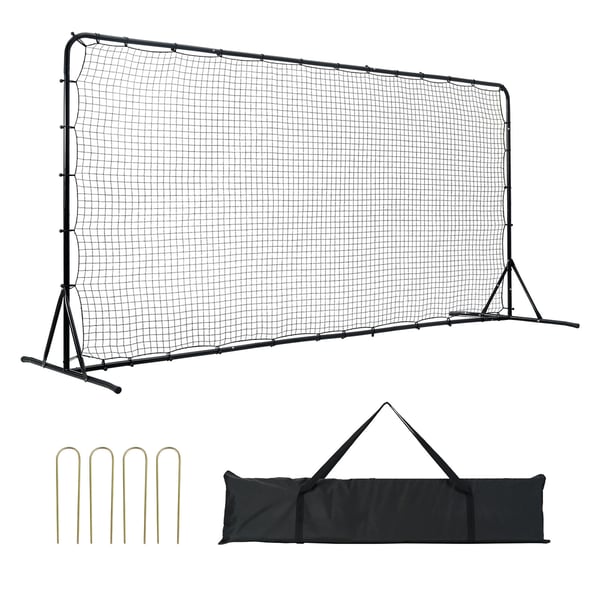 Fodbold Rebounder Net, 366x183 cm, Jern, Træningsudstyr