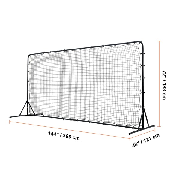 Fodbold Rebounder Net, 366x183 cm, Jern, Træningsudstyr