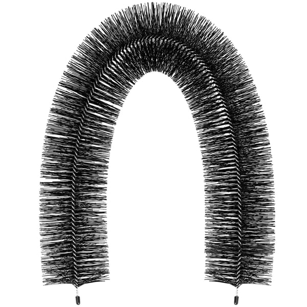 Ränngallerborste, 4,33x96 cm, Svart, Galvaniserat stål och polypropen