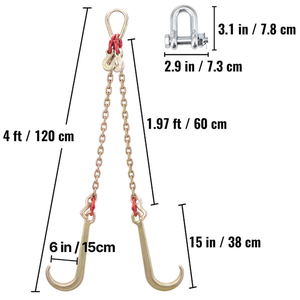 V Bridle Kæde, 61x0,8 cm, Stål