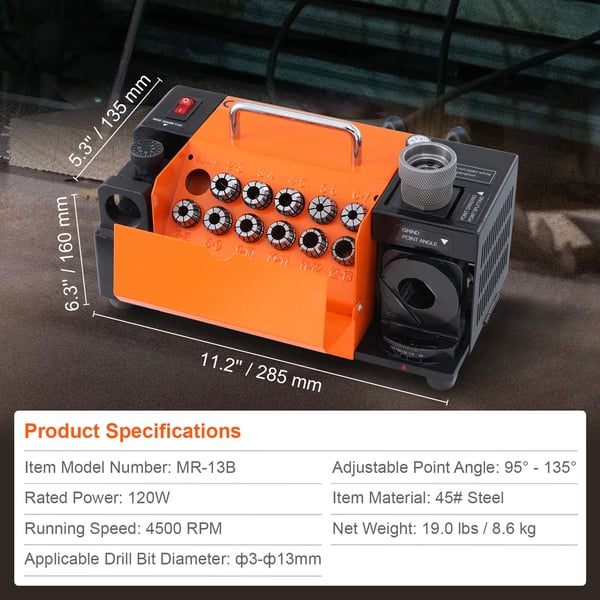 Borebitsliber MR-13B, 285x135x160 mm, Metal
