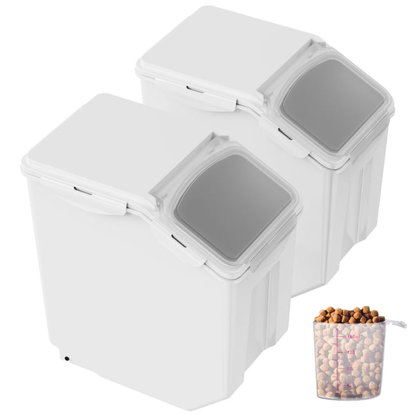 Ainesäiliö, 2x15L, PP, ilmatiivis kansi, keittiösäilytys