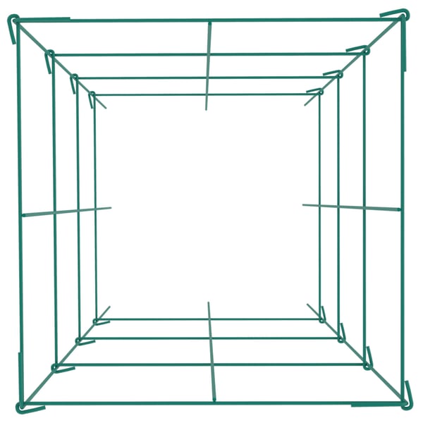 Tomatbur, 37x37x100 cm, Grøn, Stål Planteholder