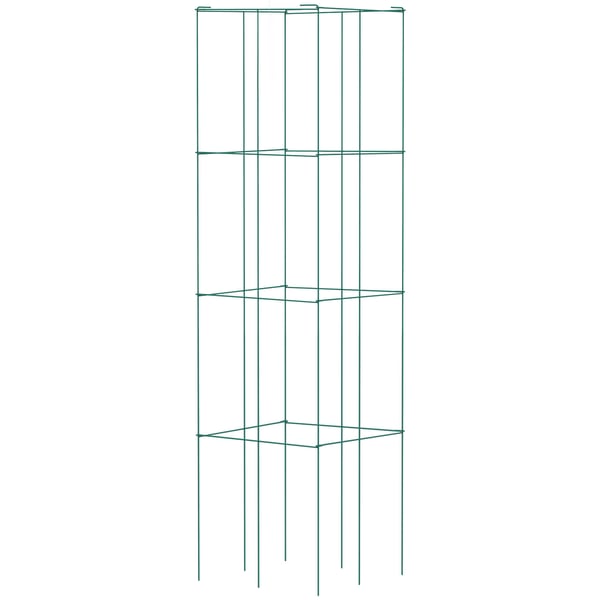 Tomatbur, 37x37x100 cm, Grøn, Stål Planteholder