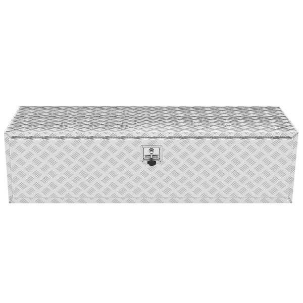 Lastbil værktøjskasse, 152,4x61x61 cm, sølv, opbevaring i aluminium