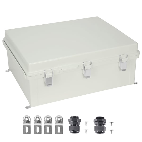 Elektrisk samledåse, 350x250x150 mm, IP67, ABS, Udendørs, Vandtæt