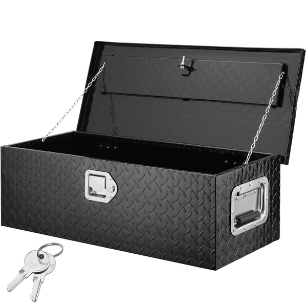 Kuorma-auton työkalulaatikko, 76.2x33x24.4 cm, musta, alumiininen säilytys