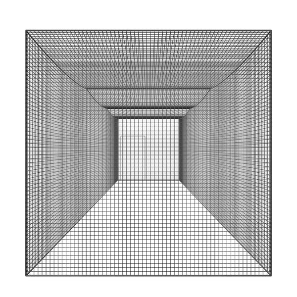 Lyöntiverkko, 35x10x10 ft, PE, suljettu, siirrettävä, harjoitusverkko