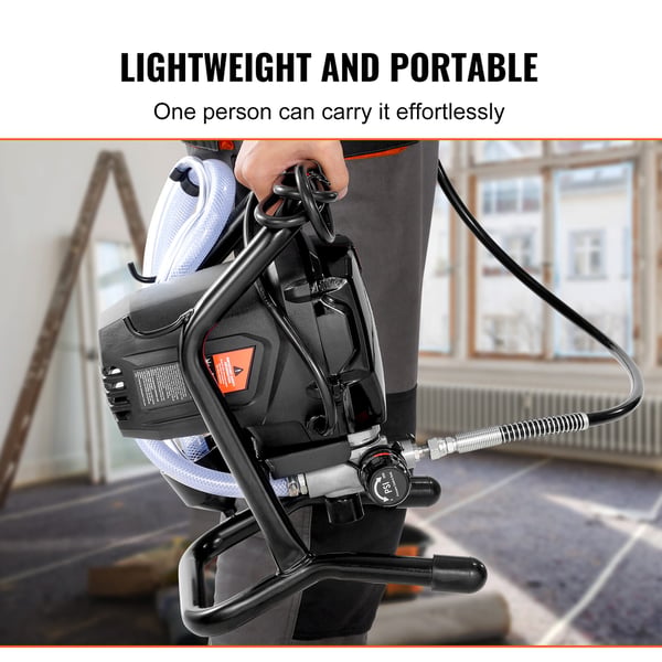 Airless färgspruta 750W 3000PSI hög effektivitet elektrisk, handhållen