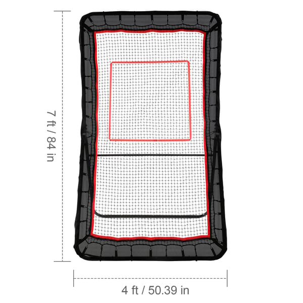 Lacrosse-palautusseinä, 1219.2x2133.6 mm, säädettävä kulma, harjoitusverkko