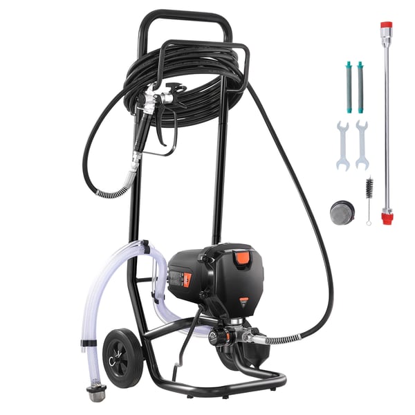 Ilmaton maalisumutin 750W 3000PSI sähköinen kärryllä, maalaustyökalu