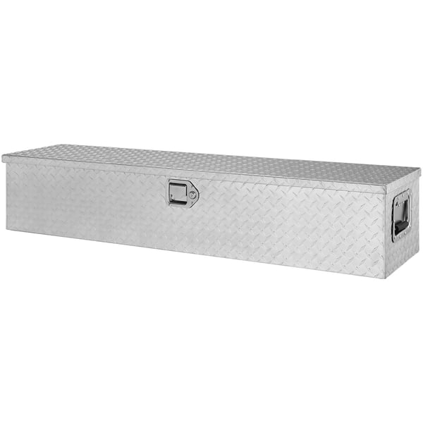 Kuorma-auton lavan työkalulaatikko, 121,9x38,1x38,1 cm, hopea, alumiinisäilytys
