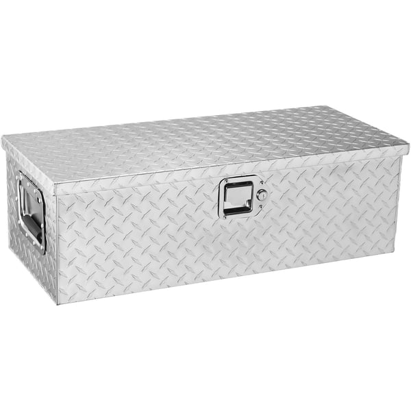 Værktøjskasse til lad, 76,2x33x24,4 cm, sølv, opbevaring i aluminium