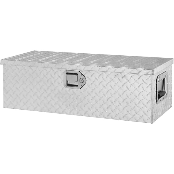 Værktøjskasse til lad, 76,2x33x24,4 cm, sølv, opbevaring i aluminium