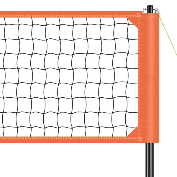 Volleyballnet-system, justerbare aluminiumsstænger 975x91 cm gul, udendørs sport