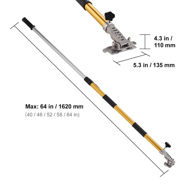 Gipsplade flad boks håndtag, 101,6-1950,7 cm, aluminium, justerbar