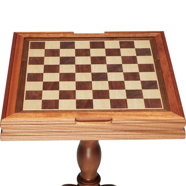 Spelbord, 3-i-1 Schack Dam Backgammon, 65x65x67,6 cm, Trä