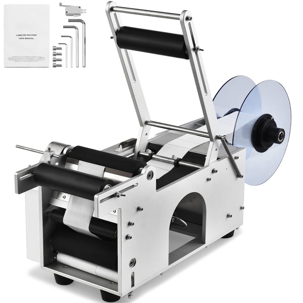 Mærkningsmaskine, Semi-automatisk rund flaskemærkningsapparat, 860x276x580 mm, Elektrisk