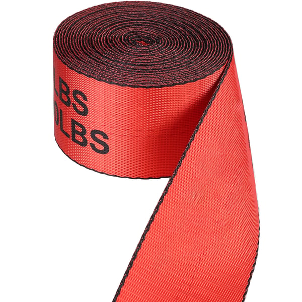 Spænderemme 10,2x910 cm Rød, Flad Krog, Polyester