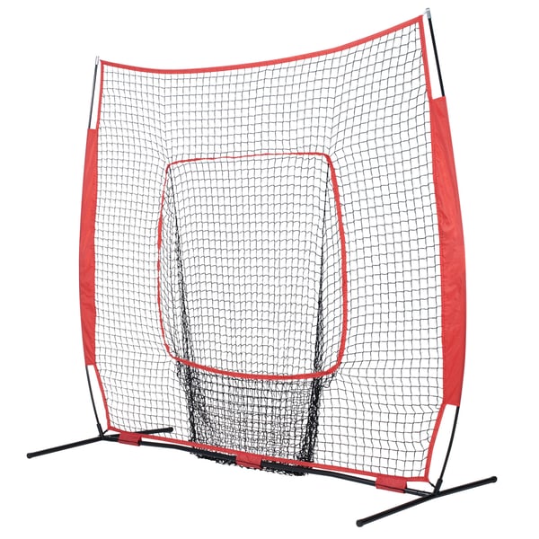 Baseball- ja softball-harjoitusverkko, 213,4x213,4 cm, kannettava harjoitusverkko