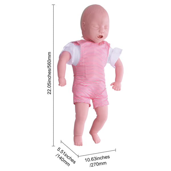 Vauvan elvytysharjoittelun nukke, 56x27x14 cm, PVC
