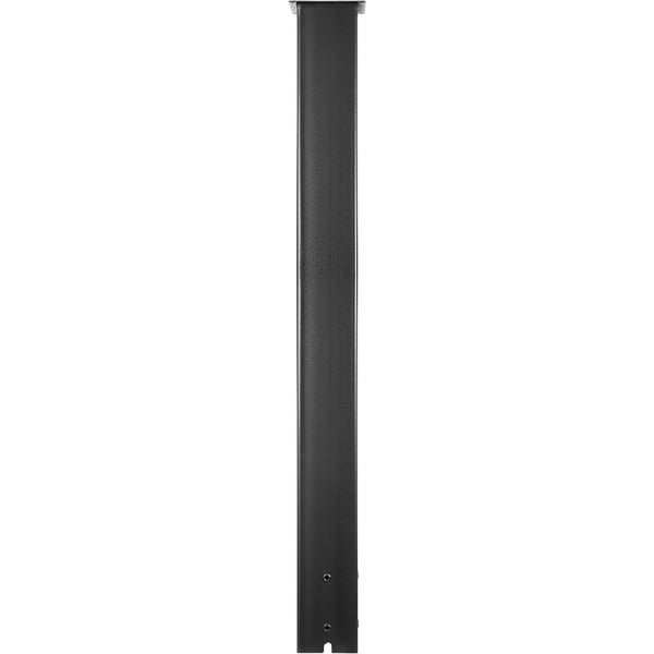 Brevlådestolpe, 109,5 cm hög, 12,5x12,5 cm bas, svart, stål