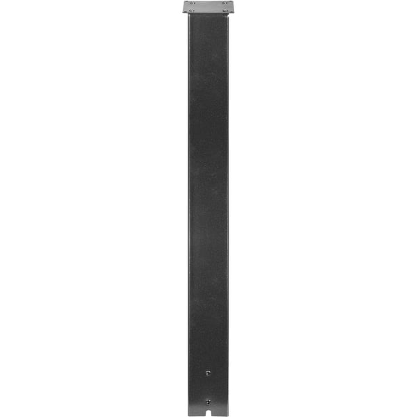 Brevlådestolpe, 109,5 cm hög, 12,5x12,5 cm bas, svart, stål