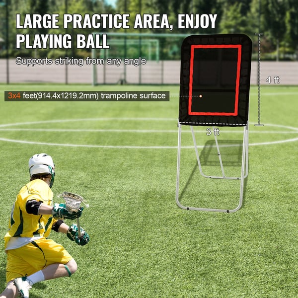 Lacrosse-palautusverkko, 96x220x211 cm, musta, taitettava harjoitusverkko