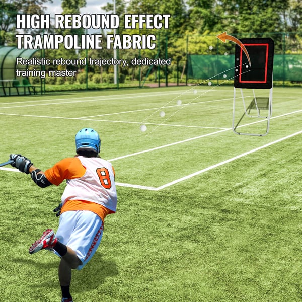 Lacrosse-palautusverkko, 96x220x211 cm, musta, taitettava harjoitusverkko