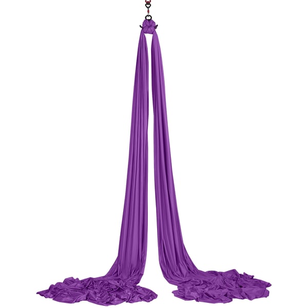 Aerial Yoga Hængekøje Sæt, 8x2,8 m, Lilla, Nylonstof