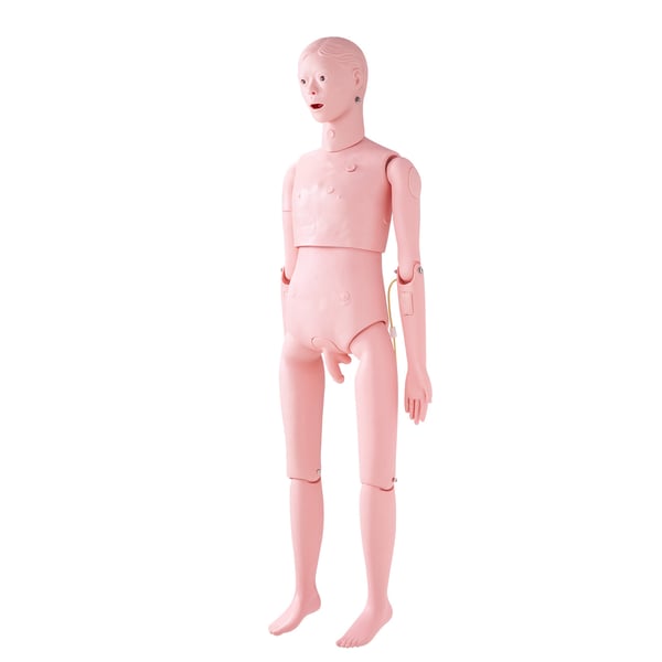 Hoitoharjoittelun nukke, luonnollisen kokoinen mies, 153x45x21 cm, PVC