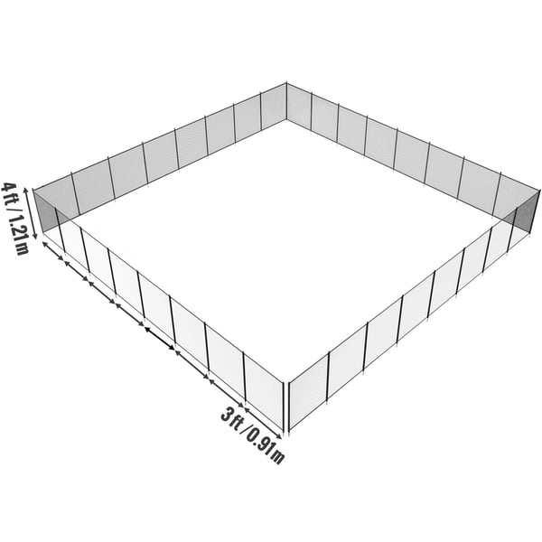 Poolstängsel, 1,21x29,26 m, Svart, Avtagbart Teslin PVC-nät