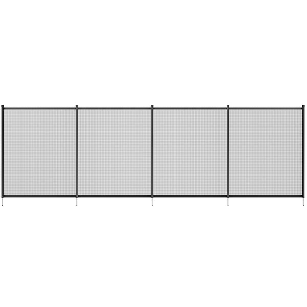 Poolstängsel, 1,21x29,26 m, Svart, Avtagbart Teslin PVC-nät
