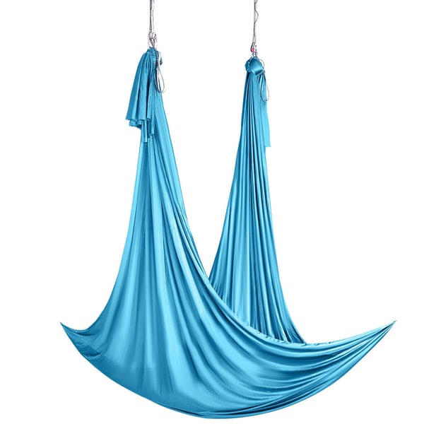 Aerial Yoga Hängmatta, 5x2,8 m, Blå, Nylonväv