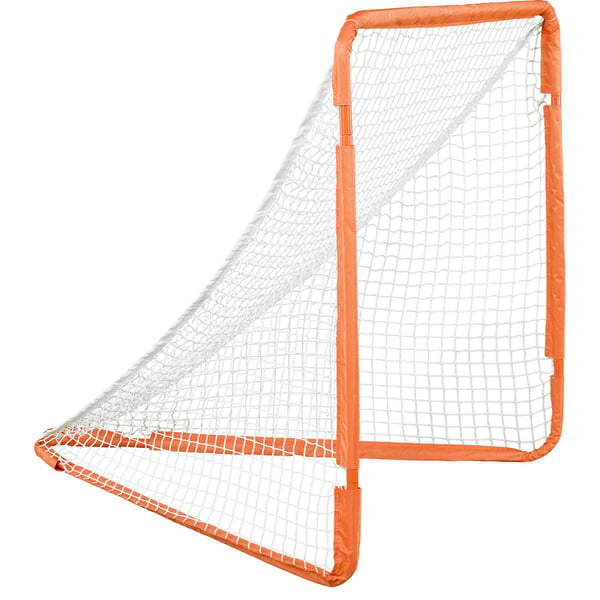 Lacrosse-maali, 128x125x131 cm, oranssi, taitettava rautarunko