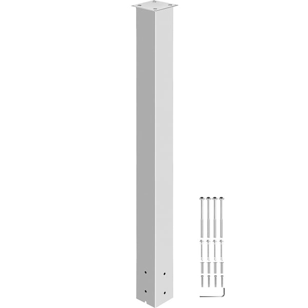 Postkasse Stander, 109,5 cm Højde, 12,5x12,5 cm Base, Hvid, Stål Postkasse Stander, 109,5 cm Højde, 12,5x12,5 cm Base, Hvid, Stål