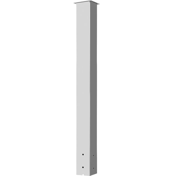 Postkasse Stander, 109,5 cm Højde, 12,5x12,5 cm Base, Hvid, Stål