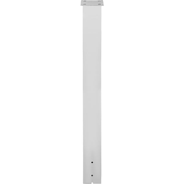 Postkasse Stander, 109,5 cm Højde, 12,5x12,5 cm Base, Hvid, Stål