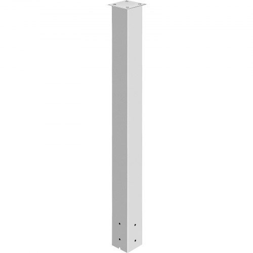 Postkasse Stander, 109,5 cm Højde, 12,5x12,5 cm Base, Hvid, Stål