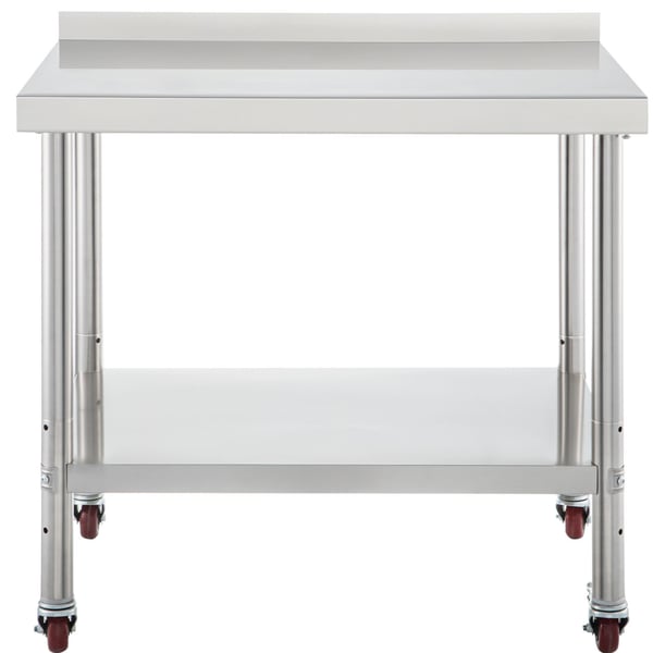 Arbetsbord, 76.2x61x89 cm, Rostfritt stål, Justerbar underhylla
