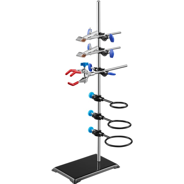 Labbställ Set, 59,9 cm stång, 21,1x13,5 cm bas, stål