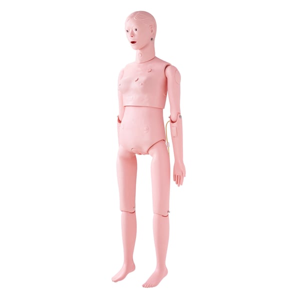 Hoitoharjoittelun nukke, luonnollinen koko 153x45x21 cm, nainen, PVC