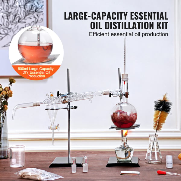Eterisk oljedestillationskit 500ml 46x33x23 cm Glas