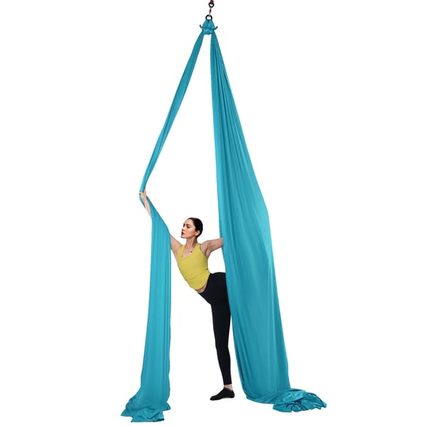 Aerial Yoga Hængekøje, 10x2,8 m, Blå, Nylonstof