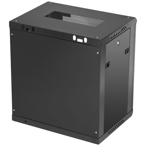 Serverkabinet, 12U vægmonteret, 64x45x60 cm, sort, kabinet