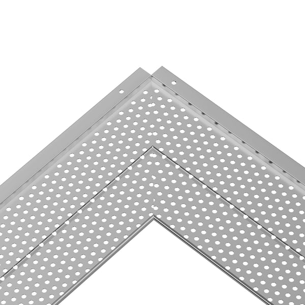 Rännkorg, Aluminiumnät för löv, 122x12.7x1.6 cm, Silver, Gör-det-själv skydd