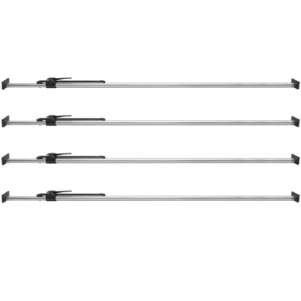 Lastsäkringsstång, 227,3x10,2x6 cm, Stål, Justerbar, Set om 4