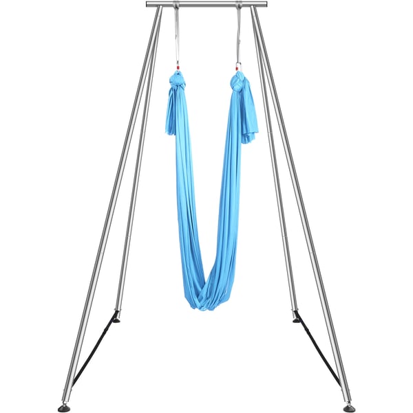Aerial Yoga-ställning och hängmatta, 253x192x295 cm, Blå, Stål